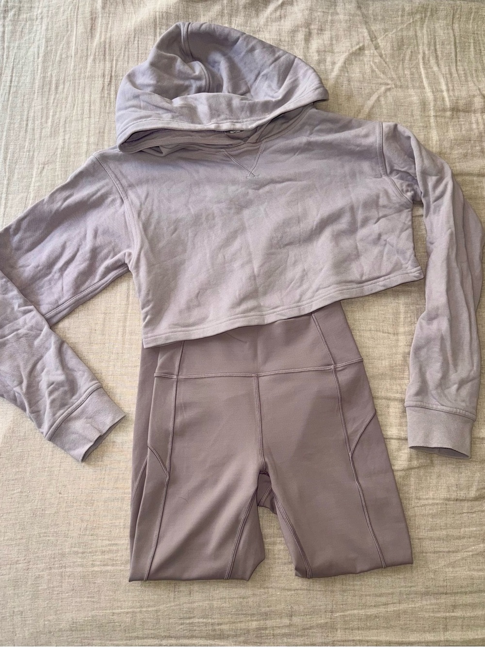 Lululemon All Yours Cropped Hoodie, In Movement 25” Tight Leggings Bundle